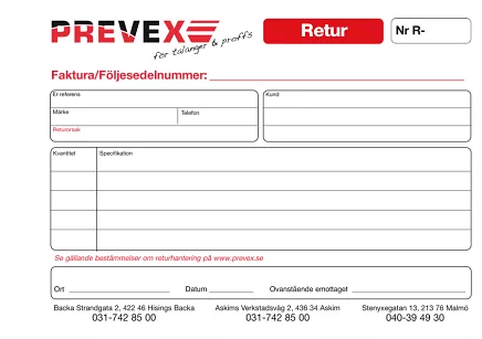 Självkopierande följesedlar